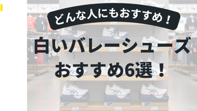 白いバレーボールシューズおすすめ6選！初心者も安心【2026年度版】